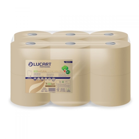 Papier toaletowy EcoNatural L-ONE LUCART 180m, 2W, JUMBO - MINI 180 op. 12 rolek