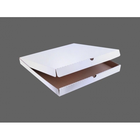 Pudełka pizza 26x26cm op.100szt pr.rogi h=4cm, Biało-biała Fala E TnP