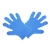Rękawiczki PLA rozm.M niebieskie VEGWARE 100% biodegradowalne op. 100 sztuk
