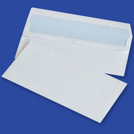 Koperty samoklejące Format DL - 110 x 220 mm, biała op.50sztuk