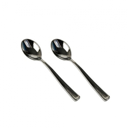 Łyżeczki  PS metalizowany 13cm Premium forks silver op.50sztuk
