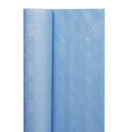 Obrus papierowy z wytłoczeniem szer. 1,2m, dł. 7m jasno niebieski