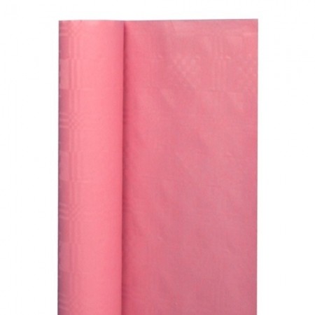 Obrus papierowy z wytłoczeniem szer. 1,2m, dł. 7m różowy