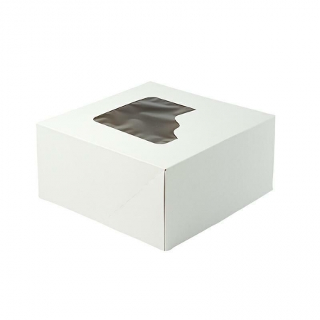 Pudełko cukiernicze kartonowe do ciast 22x22x11 OKNO op. 50szt
