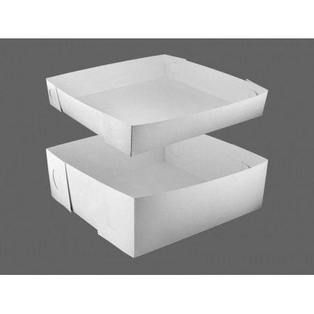 Pudełko cukiernicze kartonowe do ciast 19x12x7cm + pokrywka op. 50szt